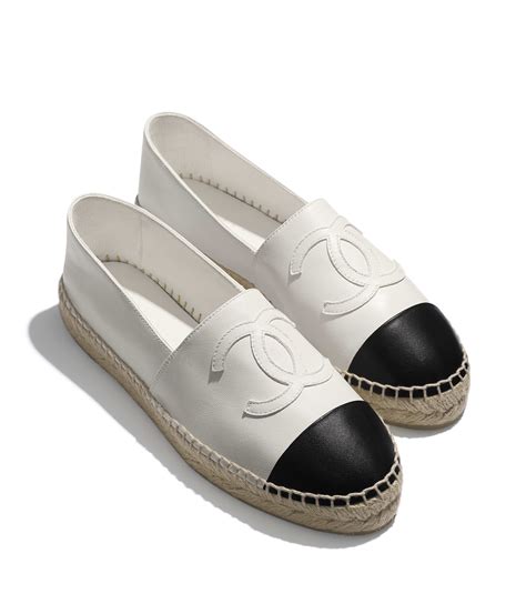 chanel espadrilles white and black|authentic chanel espadrilles.